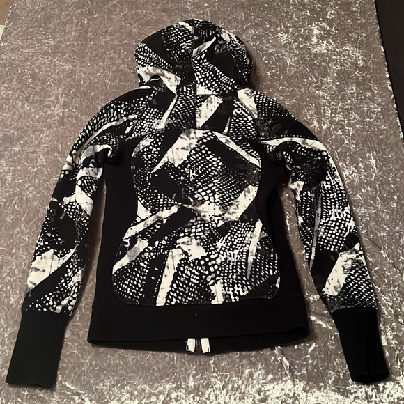 LULULEMON Rare Print Static Mist Scuba III Sweatshirt Hoodie Jacket—SZ. 4 - Picture 3 of 11